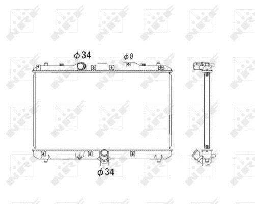 Radiador, refrigeración del motor NRF B.V. ref. 53579