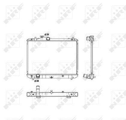 Radiador, refrigeración del motor NRF B.V. ref. 53582