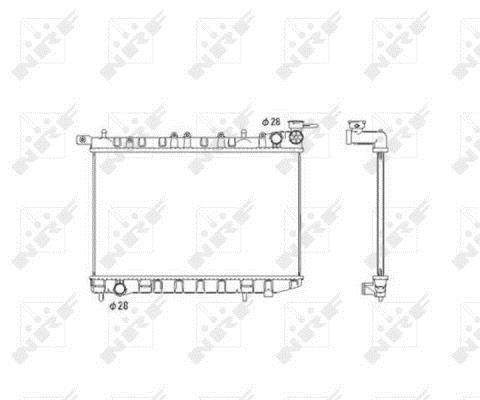 Radiateur moteur (Radiateur de refroidissement) NRF B.V. 53583