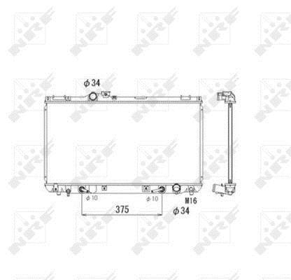 Radiateur moteur (Radiateur de refroidissement) NRF B.V. 53586