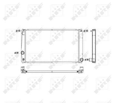 Radiador, refrigeración del motor NRF B.V. ref. 53589