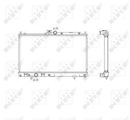 Radiador, refrigeración del motor NRF B.V. ref. 53591