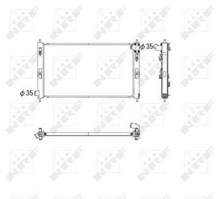 Radiateur moteur (Radiateur de refroidissement) NRF B.V. 53593