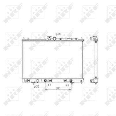 Radiateur moteur (Radiateur de refroidissement) NRF B.V. ref. 53594