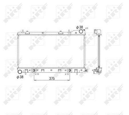 Radiateur moteur (Radiateur de refroidissement) NRF B.V. 53596