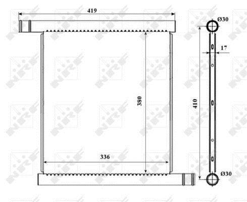 Radiador, refrigeración del motor NRF B.V. ref. 53598
