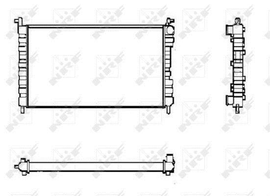 Radiador, refrigeración del motor NRF B.V. ref. 53600