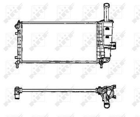 Radiador, refrigeración del motor NRF B.V. ref. 53605