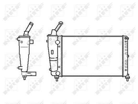 Radiador, refrigeración del motor NRF B.V. ref. 53620