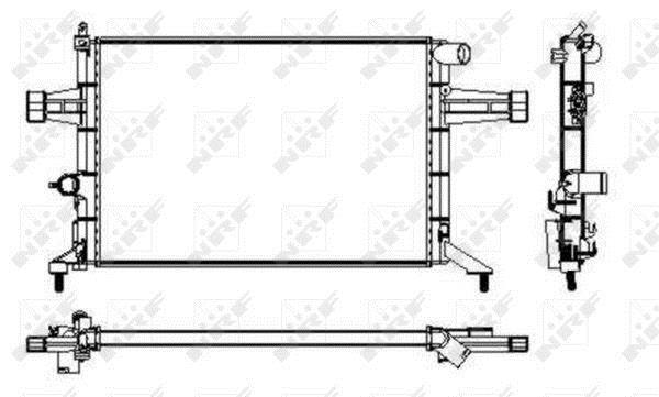 Radiateur moteur (Radiateur de refroidissement) NRF B.V. 53628