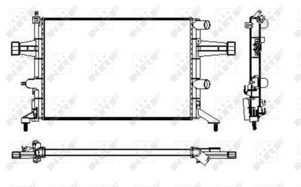 Radiador, refrigeración del motor NRF B.V. ref. 53629