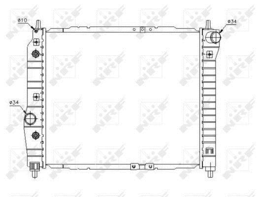 Radiateur moteur (Radiateur de refroidissement) NRF B.V. 53638