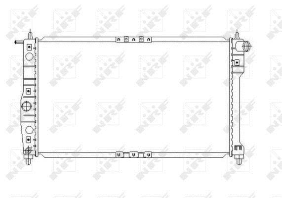 Radiador, refrigeración del motor NRF B.V. ref. 53649