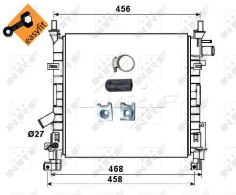 Radiateur moteur (Radiateur de refroidissement) NRF B.V. 53651