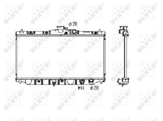 Radiador, refrigeración del motor NRF B.V. ref. 536711
