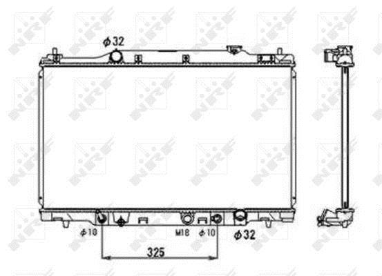 Radiateur moteur (Radiateur de refroidissement) NRF B.V. 53679