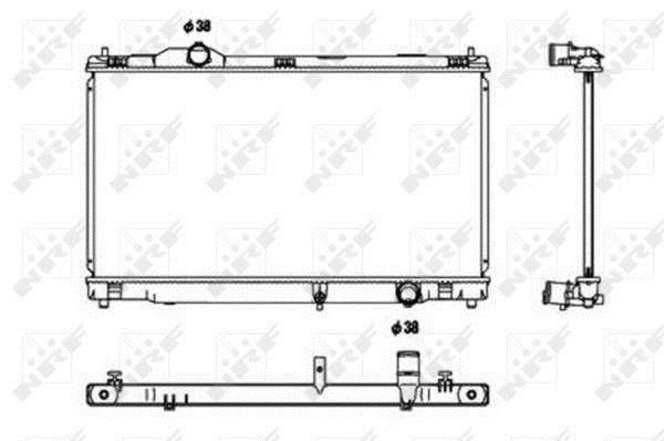 Radiador, refrigeración del motor NRF B.V. ref. 53680