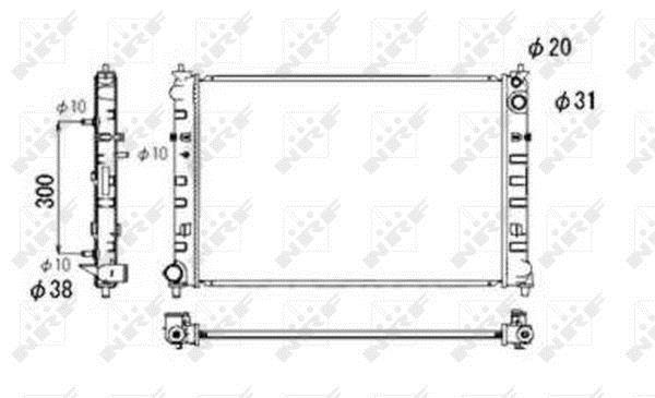 Radiateur moteur (Radiateur de refroidissement) NRF B.V. 53684