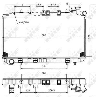Radiador, refrigeración del motor NRF B.V. ref. 536864