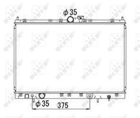 Radiateur moteur (Radiateur de refroidissement) NRF B.V. 53690