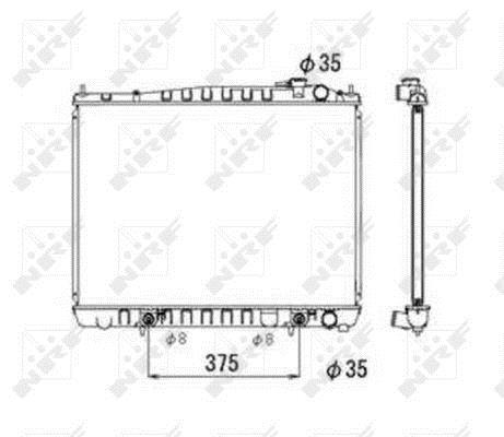 Radiateur moteur (Radiateur de refroidissement) NRF B.V. 53694