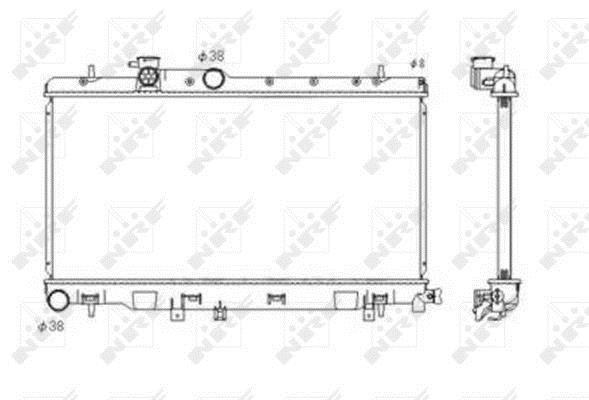Radiateur moteur (Radiateur de refroidissement) NRF B.V. 53697