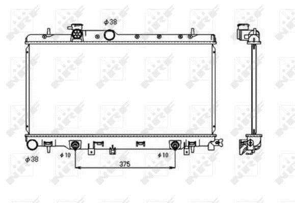 Radiador, refrigeración del motor NRF B.V. ref. 53698