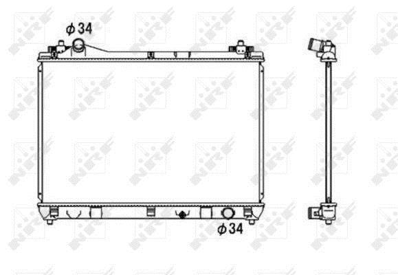 Radiador, refrigeración del motor NRF B.V. ref. 53703