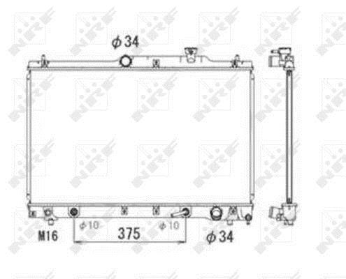 Radiateur moteur (Radiateur de refroidissement) NRF B.V. 53705