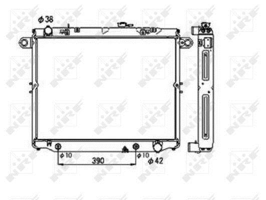 Radiador, refrigeración del motor NRF B.V. ref. 53706