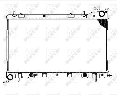 Radiateur moteur (Radiateur de refroidissement) NRF B.V. 53711