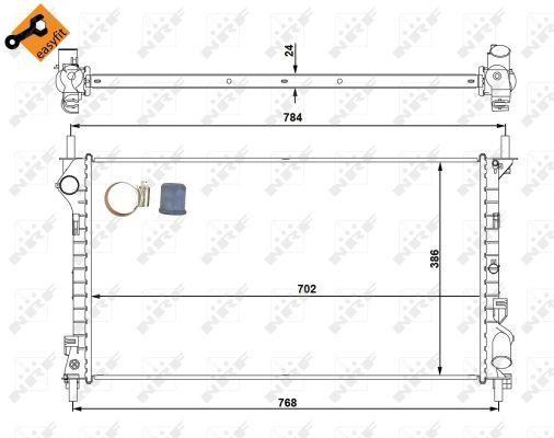 Radiador, refrigeración del motor NRF B.V. ref. 53713