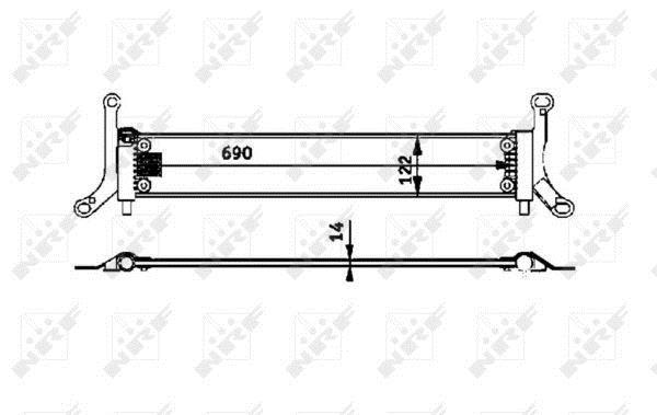 Radiador, refrigeración del motor NRF B.V. ref. 53715