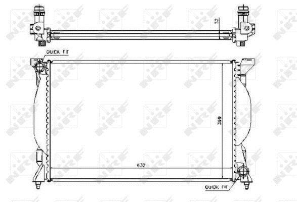 Radiador motor NRF B.V. 53720