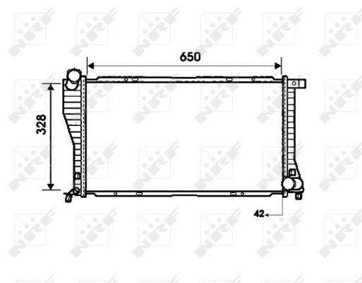Radiador, refrigeración del motor NRF B.V. ref. 53723