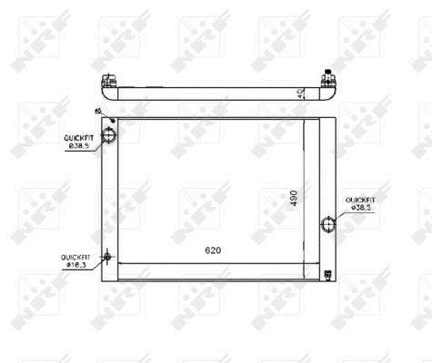 Radiador, refrigeración del motor NRF B.V. ref. 53724