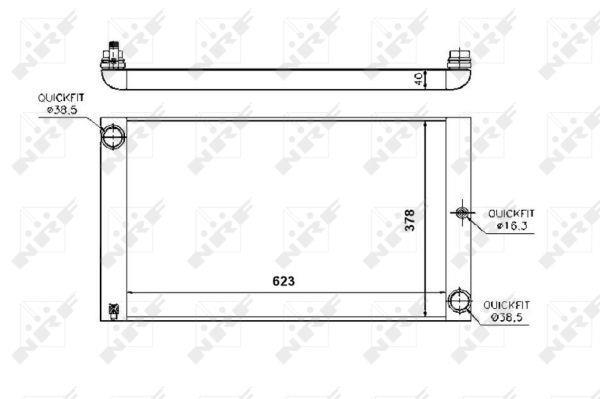 Radiateur moteur (Radiateur de refroidissement) NRF B.V. ref. 53727