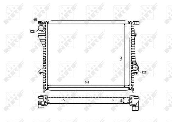 Radiateur moteur (Radiateur de refroidissement) NRF B.V. 53730