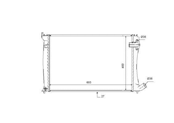 Radiateur moteur (Radiateur de refroidissement) NRF B.V. 53735