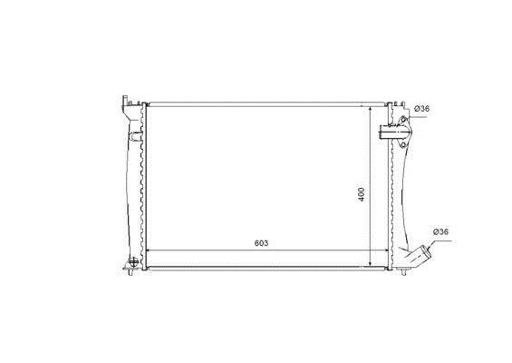 Radiateur moteur (Radiateur de refroidissement) NRF B.V. 53736