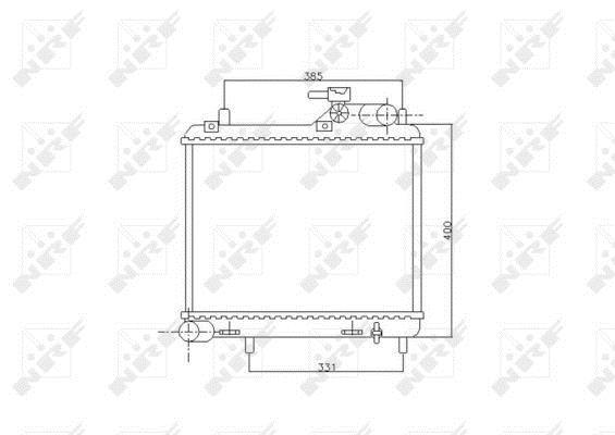 Radiateur moteur (Radiateur de refroidissement) NRF B.V. 53745