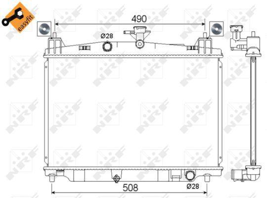 Radiador, refrigeración del motor NRF B.V. ref. 53751