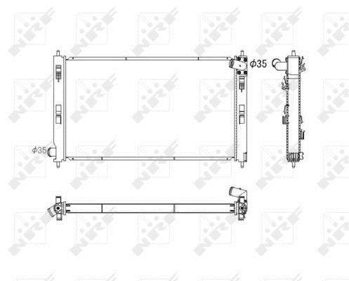 Radiador motor NRF B.V. ref. 53753