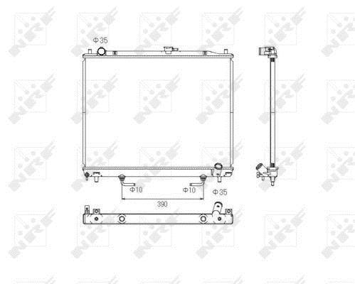 Radiador, refrigeración del motor NRF B.V. ref. 53754