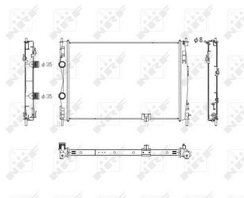 Radiateur moteur (Radiateur de refroidissement) NRF B.V. 53757