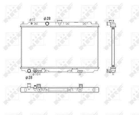 Radiador, refrigeración del motor NRF B.V. ref. 53760