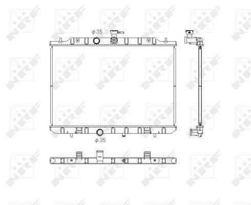 Radiador, refrigeración del motor NRF B.V. ref. 53762