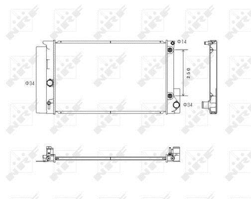 Radiador, refrigeración del motor NRF B.V. ref. 53766