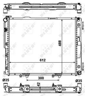 Radiador, refrigeración del motor NRF B.V. ref. 53786