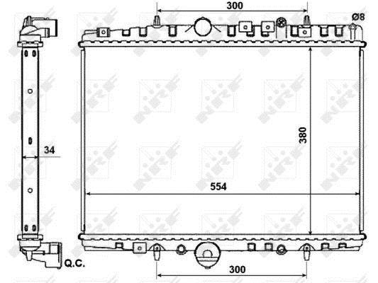 Radiador, refrigeración del motor NRF B.V. ref. 53787